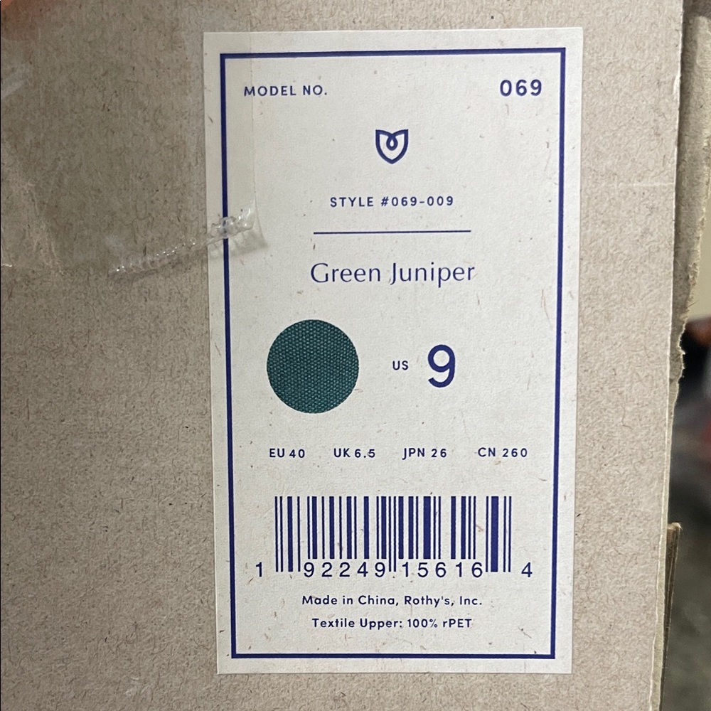 Rothy's Green Juniper Flats Size US 9 Women